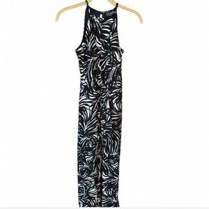 The Limited Monochrome Leaf Print Jumpsuit